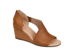 Journee Collection Womens Aretha Wedge Sandal - Cognac