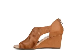 Journee Collection Womens Aretha Wedge Sandal - Cognac -women's shoes US 01 102153 03