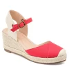 Journee Collection Womens Ashlyn Wedge Sandal - Red -women's shoes US 01 102164 00