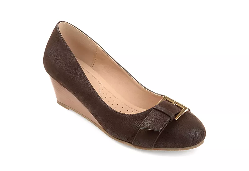 Journee Collection Womens Graysn Wedge Pump - Brown 3 Journee Collection Womens Graysn Wedge Pump - Brown