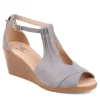 Journee Collection Womens Kedzie Wedge Sandal - Grey -women's shoes US 01 102267 00