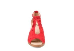 Journee Collection Womens Kedzie Wedge Sandal - Red -women's shoes US 01 102268 02