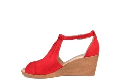 Journee Collection Womens Kedzie Wedge Sandal - Red -women's shoes US 01 102268 03