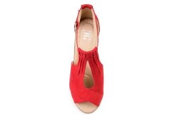 Journee Collection Womens Kedzie Wedge Sandal - Red -women's shoes US 01 102268 05