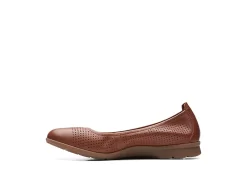 Clarks Womens Jeanette Ease Flat - Tan 12 Clarks Womens Jeanette Ease Flat - Tan -women's shoes US 01 105282 03