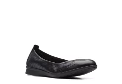 Clarks Womens Jeanette Ease Flat - Black