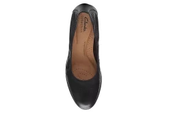 Clarks Womens Jeanette Ease Flat - Black -women's shoes US 01 105283 05