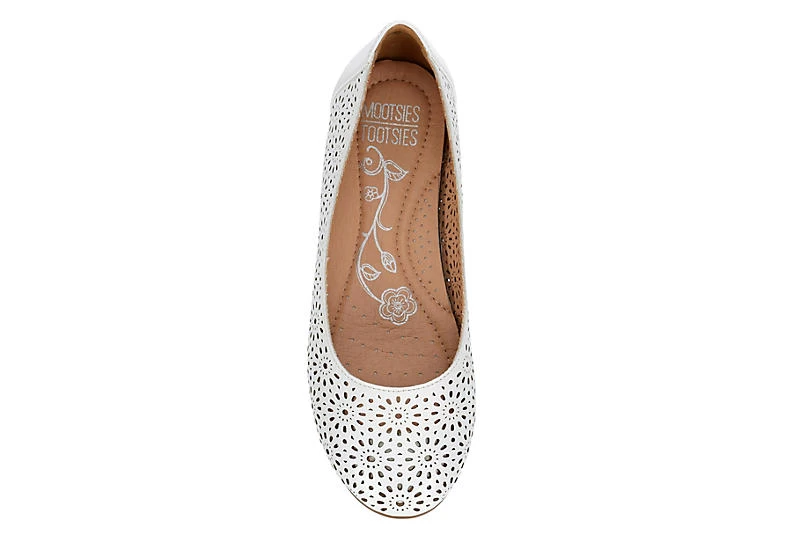 Mootsies Tootsies Womens Belva Flat - White 8 Mootsies Tootsies Womens Belva Flat - White - Image 6