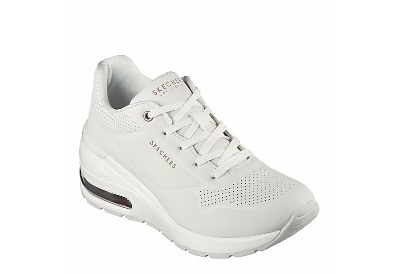 Skechers Womens Million Air Elevated Air Sneaker - White 3 Skechers Womens Million Air Elevated Air Sneaker - White
