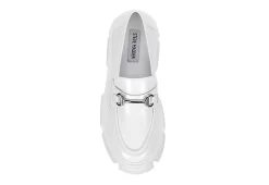 Steve Madden Womens Trifecta Loafer - White 14 Steve Madden Womens Trifecta Loafer - White -women's shoes US 01 105877 05