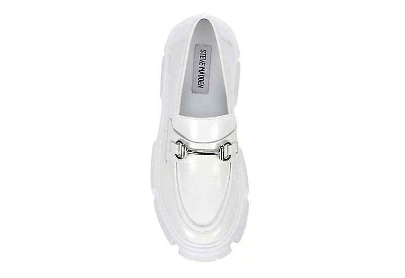 Steve Madden Womens Trifecta Loafer - White 8 Steve Madden Womens Trifecta Loafer - White - Image 6