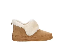 Minnetonka Womens Jule Bootie Slipper - Tan -women's shoes US 01 106042 01