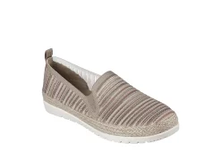 Skechers Womens Flexpadrille 3.0 Serene Sweetie Slip On Sneaker - Taupe