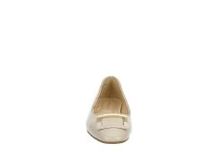 Adrienne Vittadini Womens Jacksi Flat - Ivory -women's shoes US 01 107384 02