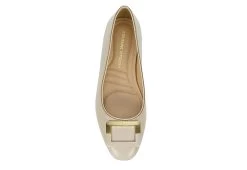Adrienne Vittadini Womens Jacksi Flat - Ivory -women's shoes US 01 107384 05