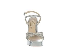 N By Nina Womens Sevyn Platform Sandal - Silver -women's shoes US 01 107408 02