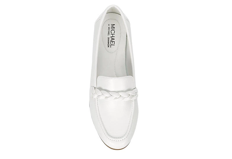 Michael By Michael Shannon Womens Suzie Loafer - White 8 Michael By Michael Shannon Womens Suzie Loafer - White - Image 6