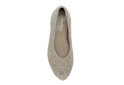 Skechers Womens Cleo 2.0 Knitty Witty Flat - Taupe -women's shoes US 01 107722 05