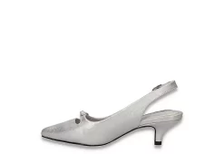 Easy Street Womens Emerin Slingback Pump - Silver -women's shoes US 01 108061 03