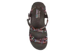 Skechers Womens Reggae Native Vibez Outdoor Sandal - Chocolate -women's shoes US 01 202402 03
