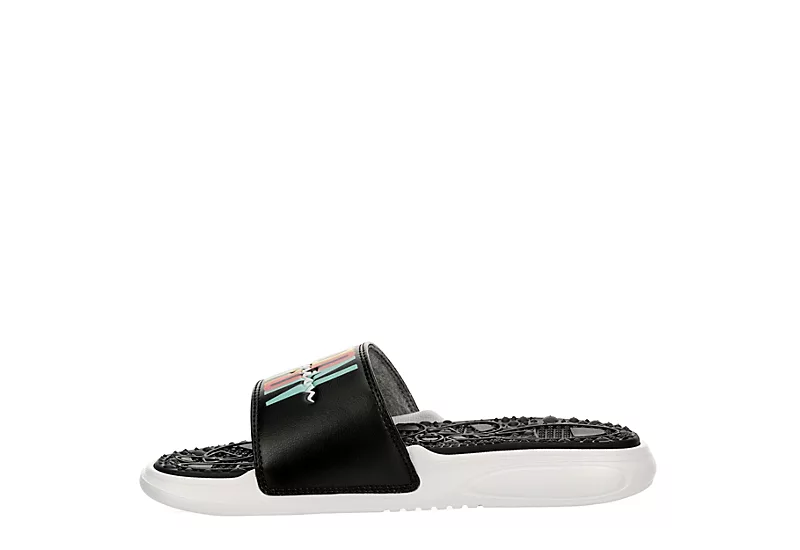 Champion Womens Foundation Pastel Block Slide Sandal - Black 6 Champion Womens Foundation Pastel Block Slide Sandal - Black - Image 4