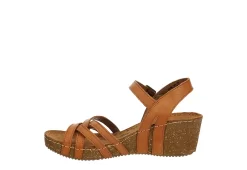 Bjorndal Womens Lily Wedge Sandal - Tan -women's shoes US 01 202508 03
