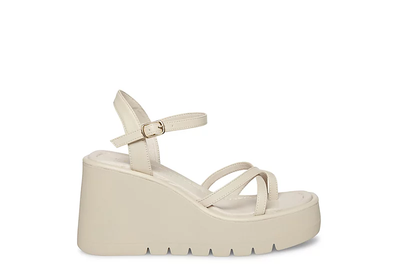 Madden Girl Womens Vaultt Wedge Sandal - Taupe 4 Madden Girl Womens Vaultt Wedge Sandal - Taupe - Image 2