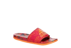 Adidas Womens Adilette Comfort Slide Sandal - Orange