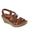 Skechers Womens Beverlee-delicate Glow Wedge Sandal - Cognac -women's shoes US 01 202852 00