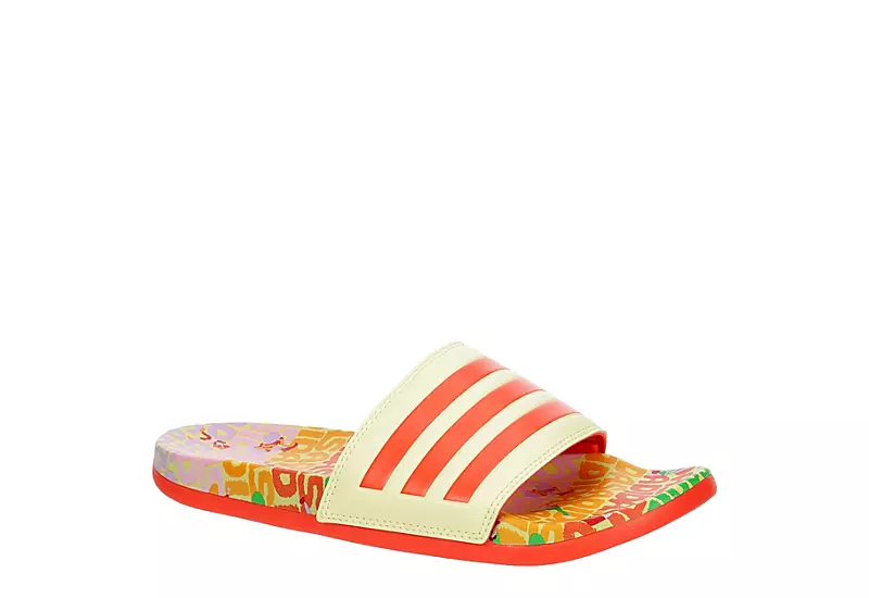 Adidas Womens Adilette Comfort Slide Sandal - Pale Yellow 3 Adidas Womens Adilette Comfort Slide Sandal - Pale Yellow