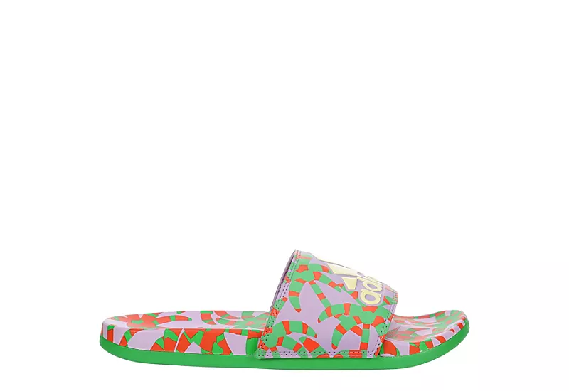 Adidas Womens Adilette Comfort Slide Sandal - Purple 4 Adidas Womens Adilette Comfort Slide Sandal - Purple - Image 2