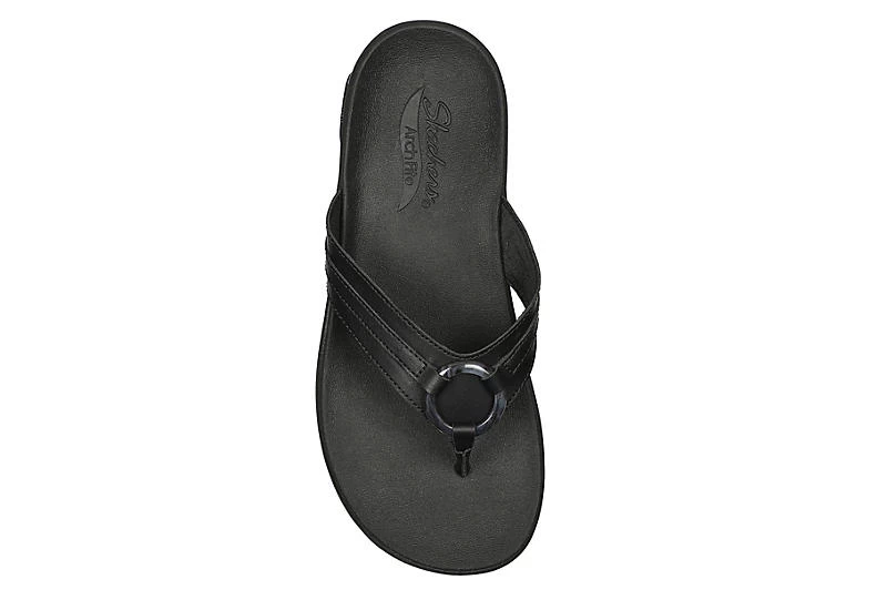 Skechers Womens Arch Fit Maui Sandal - Black 6 Skechers Womens Arch Fit Maui Sandal - Black - Image 4