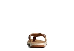 Sperry Womens Seafish Chambray Stripes Flip Flop Sandal - Tan -women's shoes US 01 203195 02