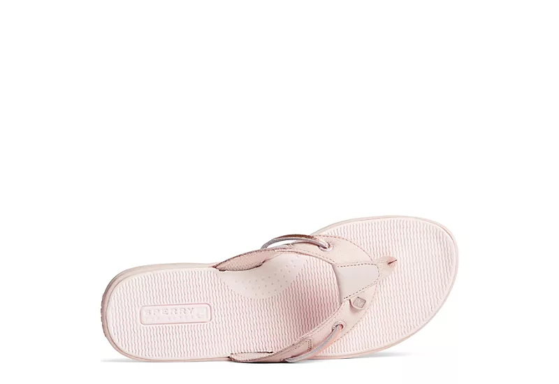 Sperry Womens Seafish Iridescent Sparkle Flip Flop Sandal - Blush 7 Sperry Womens Seafish Iridescent Sparkle Flip Flop Sandal - Blush - Image 5
