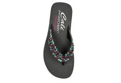Skechers Womens Lovely Oasis Flip Flop Sandal - Black -women's shoes US 01 203267 03
