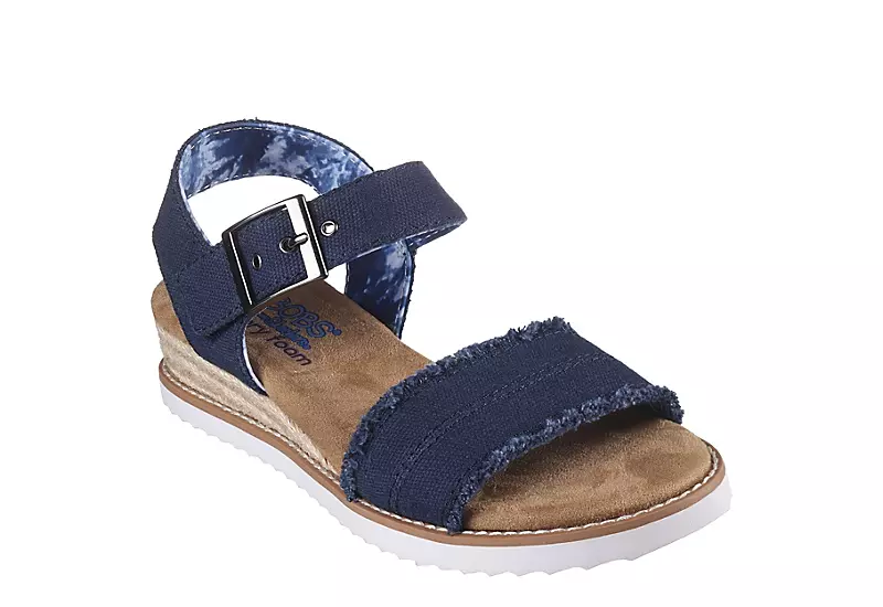 Skechers Womens Desert Kiss - Adobe Princess Wedge Sandal - Navy 3 Skechers Womens Desert Kiss - Adobe Princess Wedge Sandal - Navy