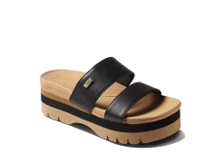 Reef Womens Banded Horizon 2.5 Slide Sandal - Black