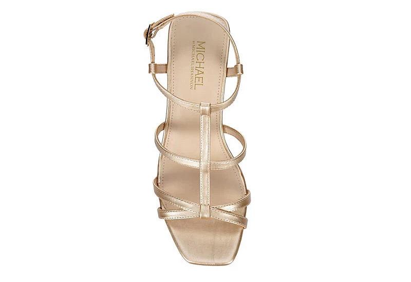 Michael By Michael Shannon Womens Natalia Wedge Sandal - Gold 8 Michael By Michael Shannon Womens Natalia Wedge Sandal - Gold - Image 6