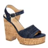Michael By Michael Shannon Womens Maria Wedge Sandal - Denim 2 Michael By Michael Shannon Womens Maria Wedge Sandal - Denim -women's shoes US 01 203328 00