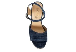 Michael By Michael Shannon Womens Maria Wedge Sandal - Denim -women's shoes US 01 203328 05