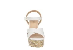 Michael By Michael Shannon Womens Luna Wedge Sandal - White -women's shoes US 01 203329 02