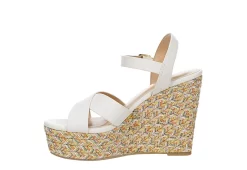 Michael By Michael Shannon Womens Luna Wedge Sandal - White -women's shoes US 01 203329 03