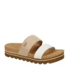Reef Womens Banded Horizon Hi Slide Sandal - Sand -women's shoes US 01 203342 00