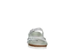 Birkenstock Womens Franca Vegan Footbed Sandal - Silver -women's shoes US 01 203366 02