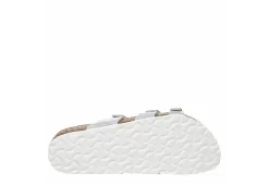 Birkenstock Womens Franca Vegan Footbed Sandal - Silver -women's shoes US 01 203366 06