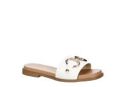 Michael By Michael Shannon Womens Jade Slide Sandal - White