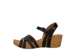 Bjorndal Womens Lily Wedge Sandal - Black -women's shoes US 01 203399 03
