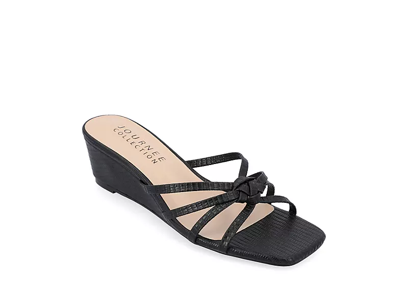 Journee Collection Womens Blayke Wedge Slip On Sandal - Black 3 Journee Collection Womens Blayke Wedge Slip On Sandal - Black