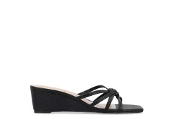 Journee Collection Womens Blayke Wedge Slip On Sandal - Black 10 Journee Collection Womens Blayke Wedge Slip On Sandal - Black -women's shoes US 01 203654 01