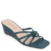Journee Collection Womens Blayke Wedge Slip On Sandal - Blue 1 Journee Collection Womens Blayke Wedge Slip On Sandal - Blue -women's shoes US 01 203692 00